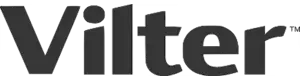 Logo showcasing the word Vilter in bold black letters, embodying the precision and innovation of CPQ software for fluid handling equipment manufacturing.