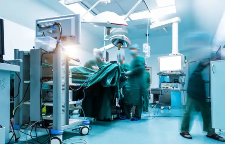 Operation in a surgery room