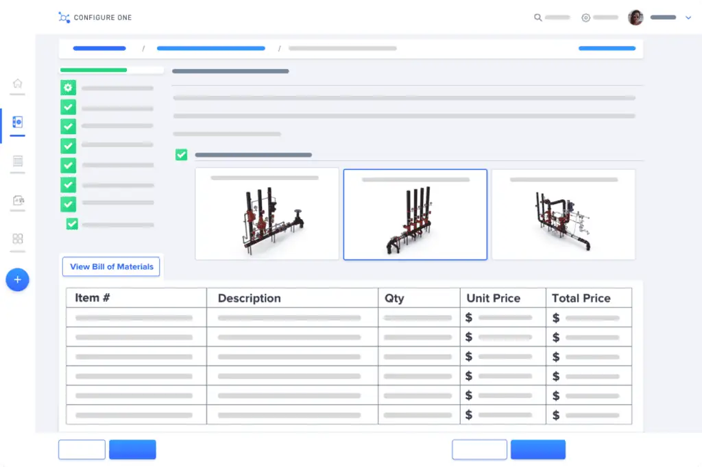 product configurator bill of materials