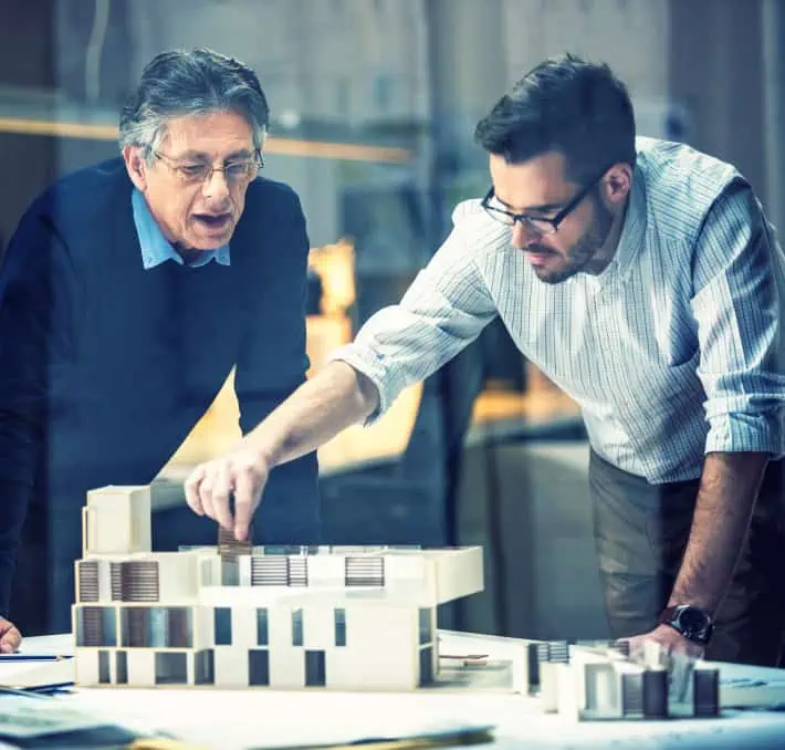 Architectures looking at a model building