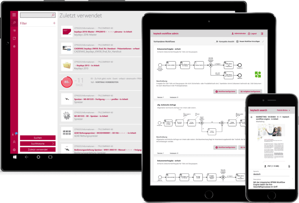 keytech on mobile