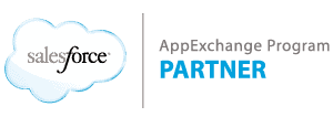The Salesforce AppExchange Program Partner logo, featuring the iconic Salesforce cloud emblem to the left and sleek text on the right, proudly highlights its collaboration with Axonom Partners.