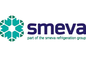Logo with a teal circular design on the left and the word smeva in dark blue on the right, followed by smaller text crafted for professionals.
