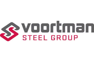 Logo of Woortman Steel Group featuring a stylized W in red and black, with the company name written next to it.
