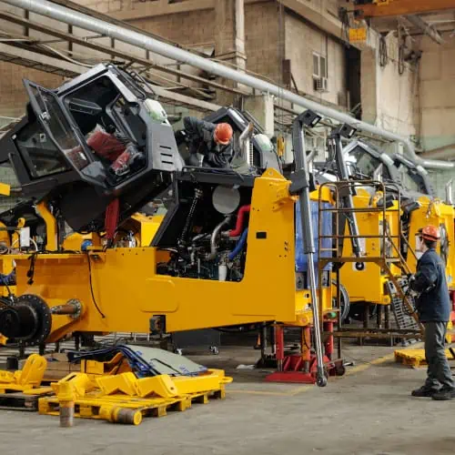 Forklift assembly line