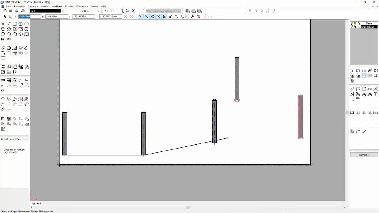 TENADO METALL 2D | Pfosten- und Zaungenerator