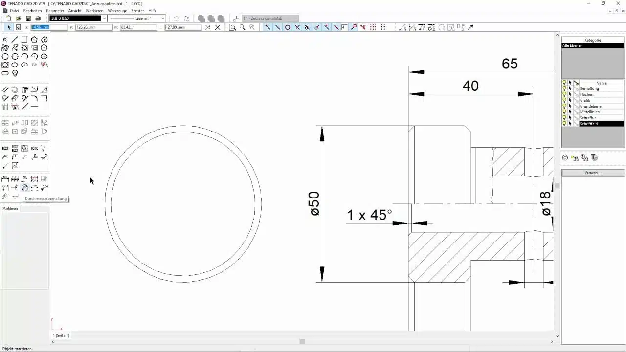 TENADO CAD 2D | Bemaßung