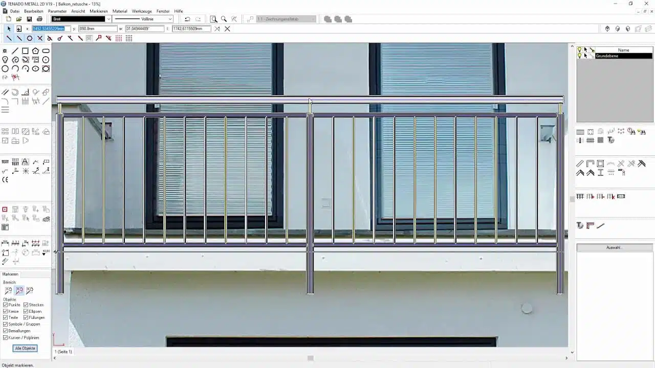 TENADO METALL 2D | Fotovisualisierung