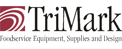 TriMark logo with a red and white abstract icon on the left and the text “TriMark Foodservice Equipment, Supplies and Design” in black.