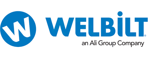 Welbilt logo with a blue W inside a circle, and the text WELBILT. an Ali Group Company to the right.