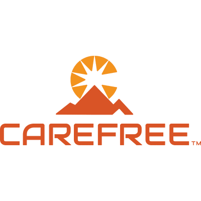 Logo featuring an orange mountain with a stylized sunburst behind it, above the word CAREFREE in bold, uppercase letters—perfect for a Carefree of Colorado Case Study.