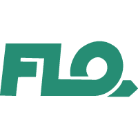 Green FLO logo with stylized, bold letters and a circular design forming part of the O with an arrow extending to the right, symbolizing innovative solutions like PLM for food and beverage industries.