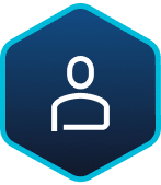 Hexagonal blue icon with a simple white outline of a person in the center, representing insights from the PIPE-FLO Manufacturing Report 2026.